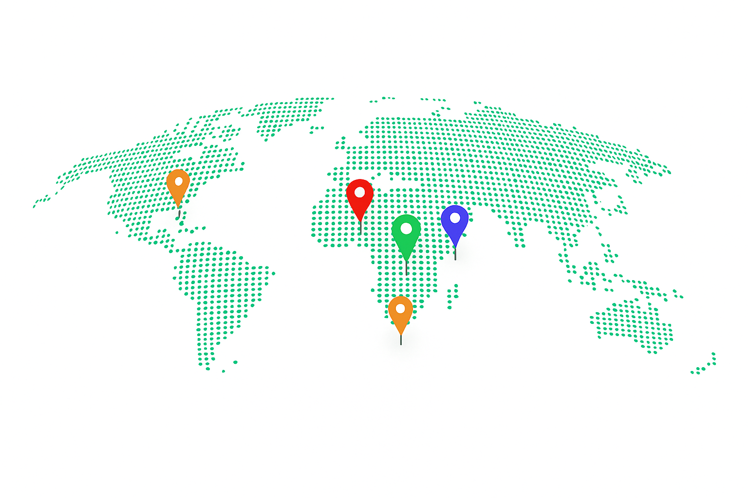 World map showing Aeί̈dios Group global presence
